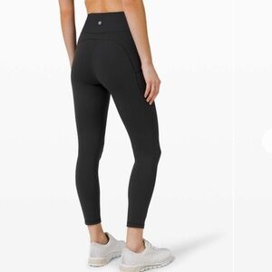 Lululemon Invigorate High-Rise Tight 25” With Pockets Black Sz 12